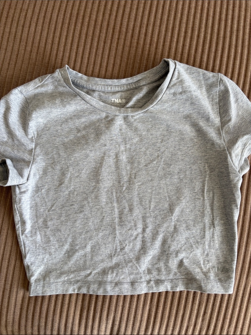 TNA Light Grey Cropped Tee